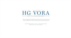Desktop Screenshot of hgvoracapital.com
